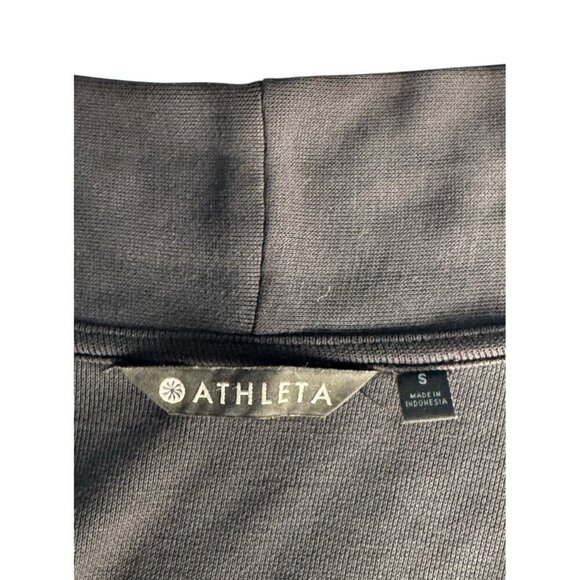 Athleta Woman's Sz S Serenity Wrap Black Short Sleeve Open Front - Picture 4 of 8